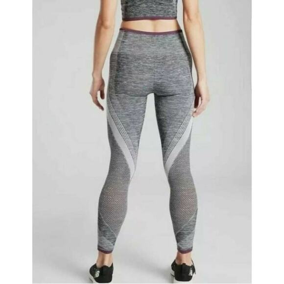 Athleta Legging Womens Size XS Impact 7/8 Tight Heather Gray Seamless High Waist - Picture 2 of 6